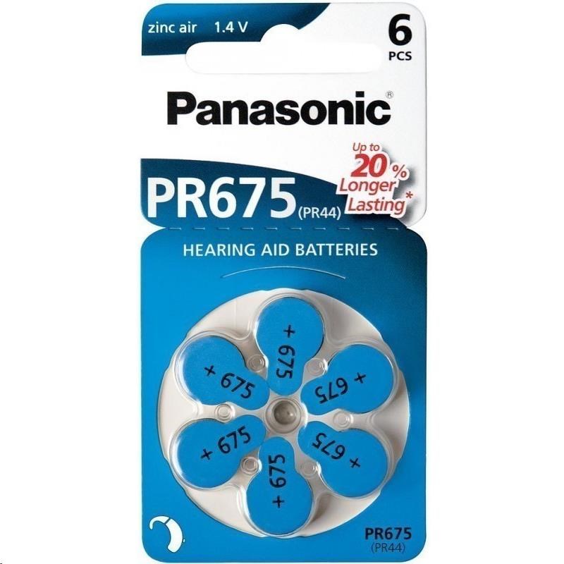 PANASONIC Zinkovzduchová baterie PR-675(44)/6LB AA 1,2V (Blistr 4ks)0 