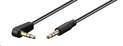 PREMIUMCORD kábel Jack 3,5 mm - 3,5 mm konektor 90° M/M 0,5 m0 