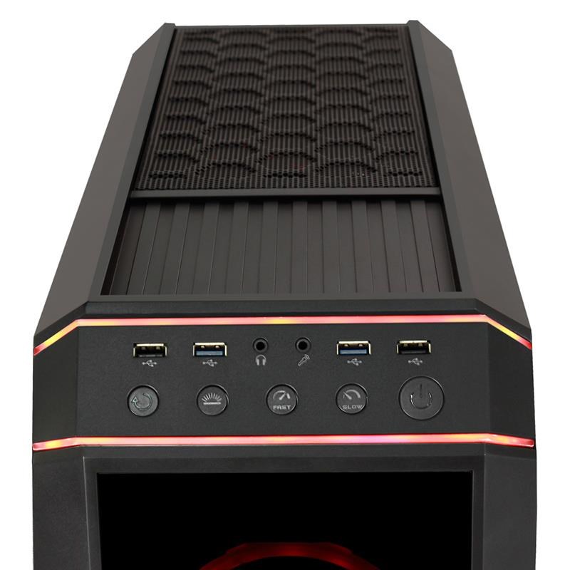 CHIEFTEC Miditower STALLION II,  GP-02-OP Black,  4x RGB Rainbow Fan,  2 x USB 3.0/ 1x USB 2.0,  bočné sklo7 
