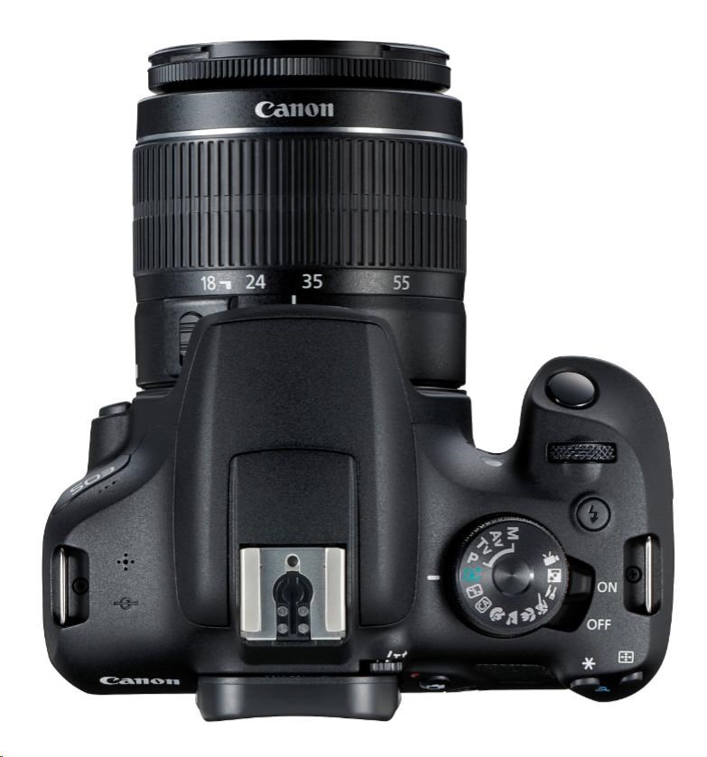 Canon EOS 2000D zrcadlovka + 18-55 IS + SB130 + 16GB karta - posk. obal2 