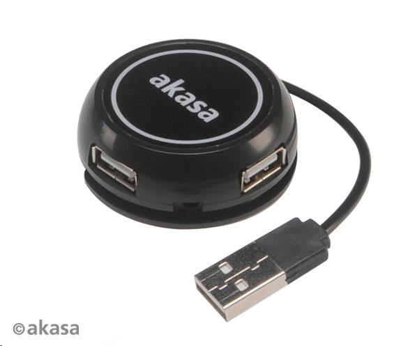 AKASA HUB USB Connect4C 4 v 1,  4x USB 2.0, 17 cm kábel,  externý0 