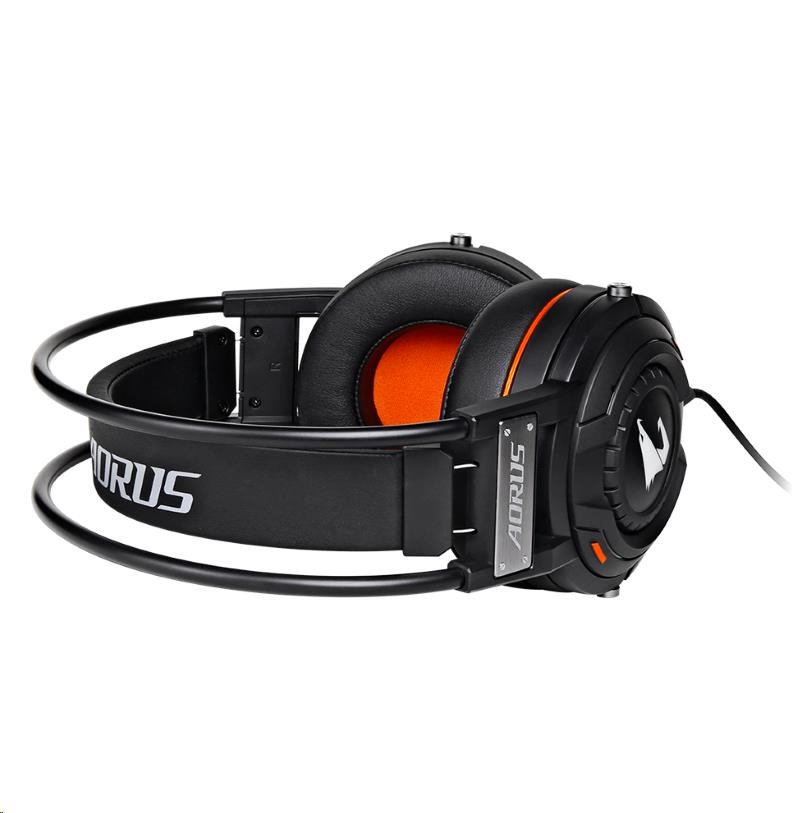 GIGABYTE sluchátka s mikrofonem headset AURUS H5,  wired,  RGB Lighting,  USB/ 3.5mm5 