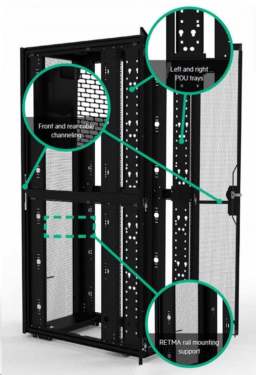 HPE 42U 800mmx1200mm G2 Enterprise Shock Network Rack0 