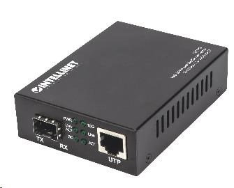 Konvertor Intellinet 10GbE,  1x slot SFP+,  1x port 10GBase-T RJ450 