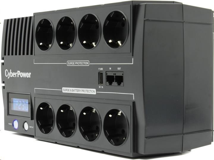 CyberPower BRICs Series II SOHO LCD UPS 1200VA/ 720W,  nemecké zásuvky SCHUKO1 