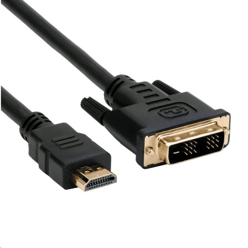 Kábel C-TECH HDMI-DVI, M/ M, 1, 8 m
