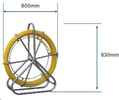 Protahovací pero sklolaminátové ve stojanu,  délka 100m,  průměr 6mm0 