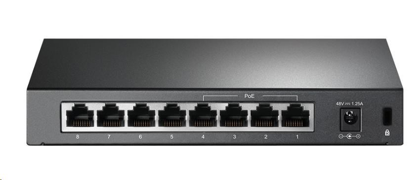 TP-Link switch TL-SF1008P (8x100Mb/s, 4xPoE+, 66W, fanless)3 