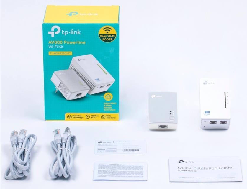 TP-Link TL-WPA4220KIT OneMesh WiFi4 powerline set (N300, AV600,2x100Mb/s,HomePlug AV2)1 