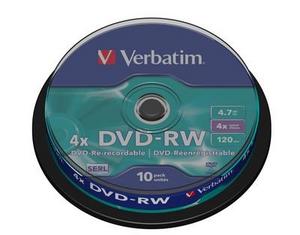 VERBATIM DVD-RW(10-pack)Spindle/4x/4.7GB1 