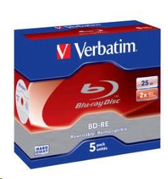 VERBATIM BD-RE(5-pack)Blu-Ray/ Jewel/ 2x/ 25GB0 