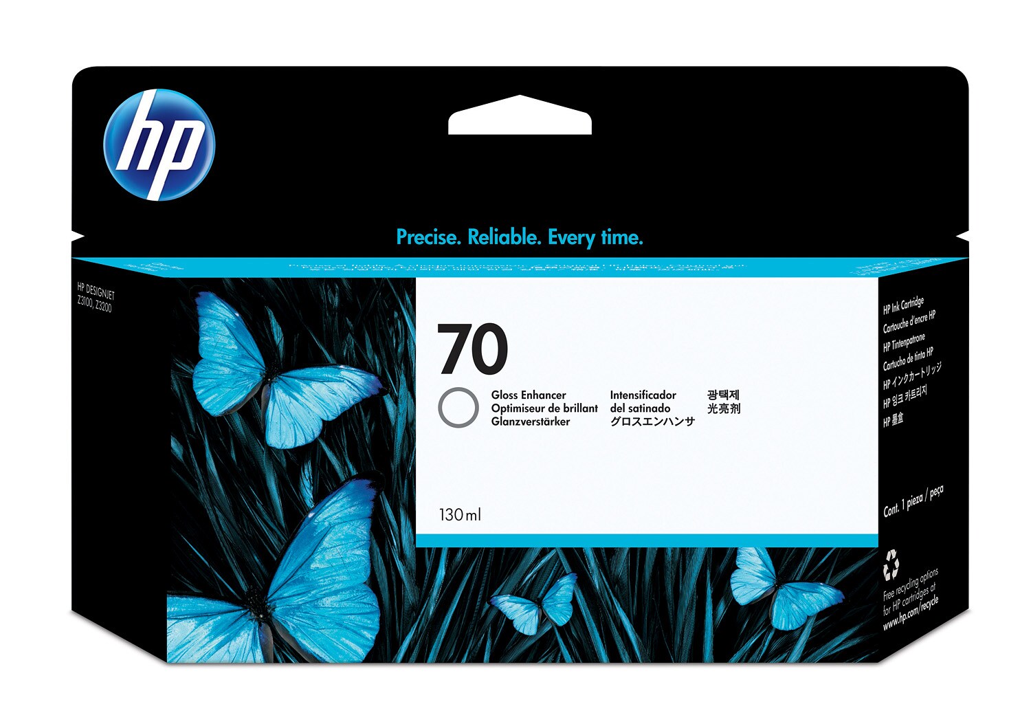 HP 70 Gloss enhancer DJ Ink Cart, 130 ml, C9459A0 
