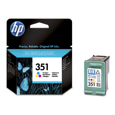 HP 351 Tri-color Ink Cart,  3, 5 ml,  CB337EE (170 pages)0 