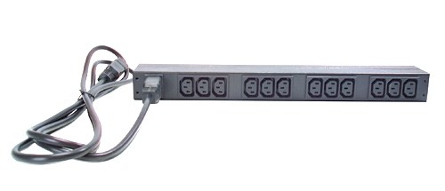 APC Rack PDU, Basic, 1U, 16A, 208&230V, (12)C13, IEC-320 C20 2.5m0 