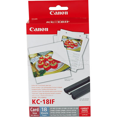 Canon KC18IF 54x86 18ks termosublimačná nálepka pre tlačiareň1 