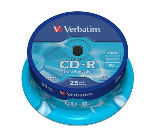 VERBATIM CD-R(25-Pack)Spindle/ Extra Protection/ DL/ 52x/ 700MB0 