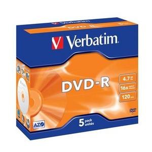 VERBATIM DVD-R (5-pack)Jewel/16x/4.7GB0 