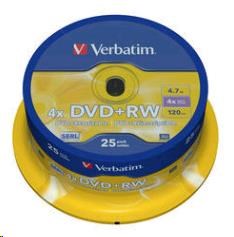 VERBATIM DVD+RW(25-Pack)Spindle/ 4x/ DLP/ 4.7GB0 