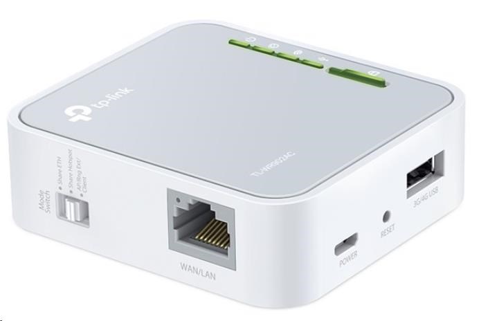 TP-Link TL-WR902AC přenosný WiFi5 router (AC750, 2,4GHz/5GHz, 1x100Mb/s LAN/WAN, 4G LTE, 1xUSB2.0)0 