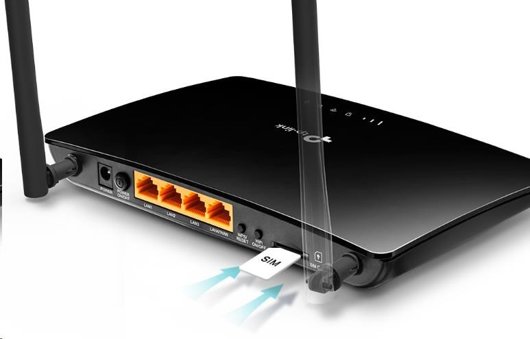 TP-Link Archer MR400 OneMesh WiFi5 router (AC1200, 4G LTE, 2,4GHz/5GHz, 3x100Mb/s LAN, 1x100Mb/s LAN/WAN, 1xmicroSIM)5 