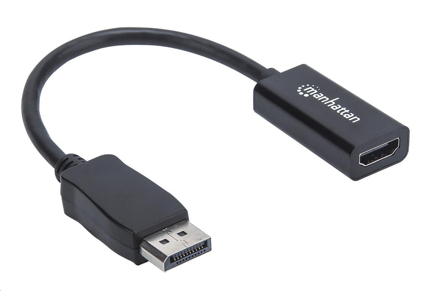 Adaptér MANHATTAN,  DisplayPort,  DP-Male/ HDMI-Female,  čierny1 