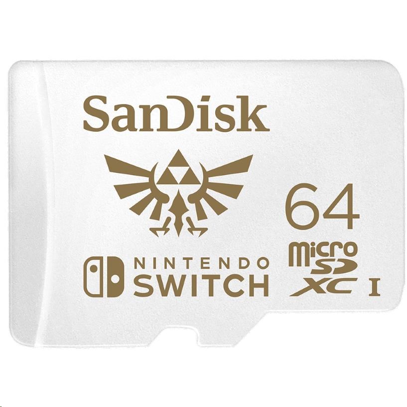 Karta SanDisk MicroSDXC 64 GB pre Nintendo Switch (R:100/ W:90 MB/ s,  UHS-I,  V30, U3,  C10,  A1) licencovaný produkt,  Super 1 