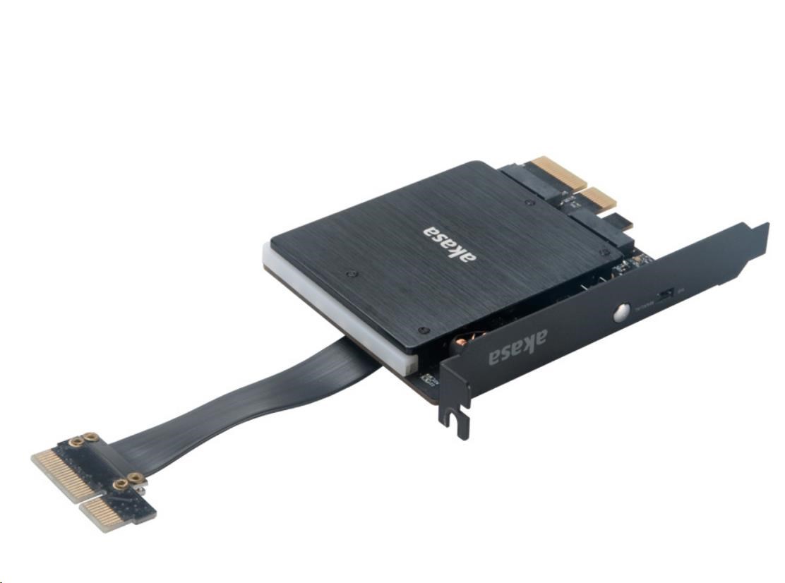 Adaptér AKASA Dual pre M.2 PCIe s RGB LED a chladičom5 