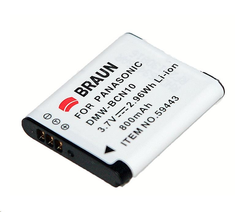 Braun akumulátor PANASONIC BCN10, Leica BP-DC14, 800mAh0 