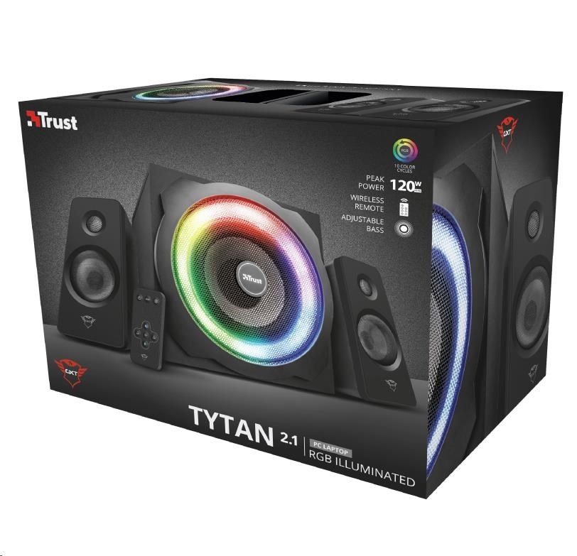 TRUST Reproduktory GXT 629 Tytan RGB Osvetlené 2.1 sada reproduktorov7 