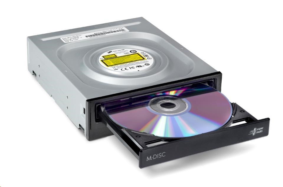 HITACHI LG - interná mechanika DVD-W/ CD-RW/ DVD±R/ ±RW/ RAM/ M-DISC GH24NSD5,  24x SATA,  čierna,  hromadná bez SW0 