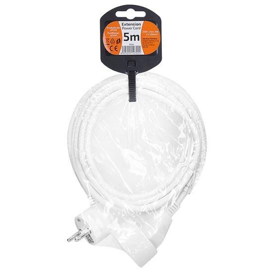 Solight prodlužovací přívod - spojka,  1 zásuvka,  5m,  3 x 1mm2,  bílá3 