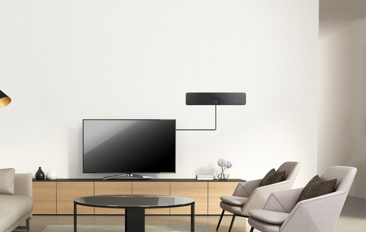 EVOLVEO Xany 2B,  230/ 5V,  aktivní pokojová anténa FM/ DAB+/ DVB-T2,  filtr LTE, 4G, 5G1 