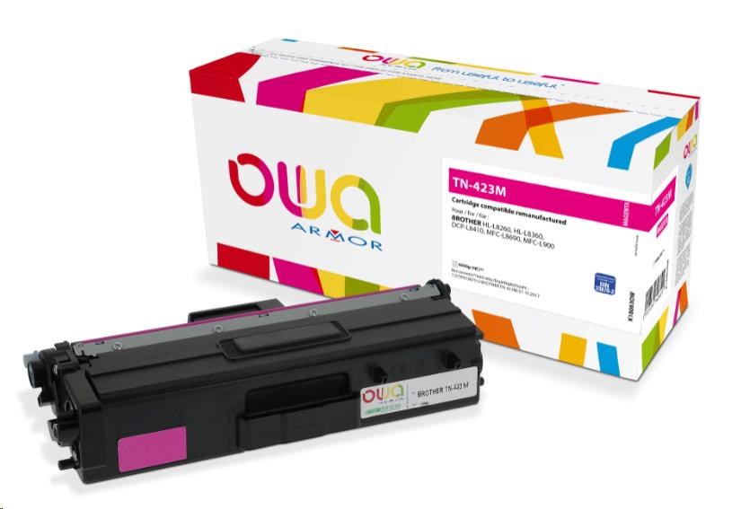 OWA Armor toner pre BROTHER HL-L 8260, 4.000 str., com. s TN423M červená/purpurová0 