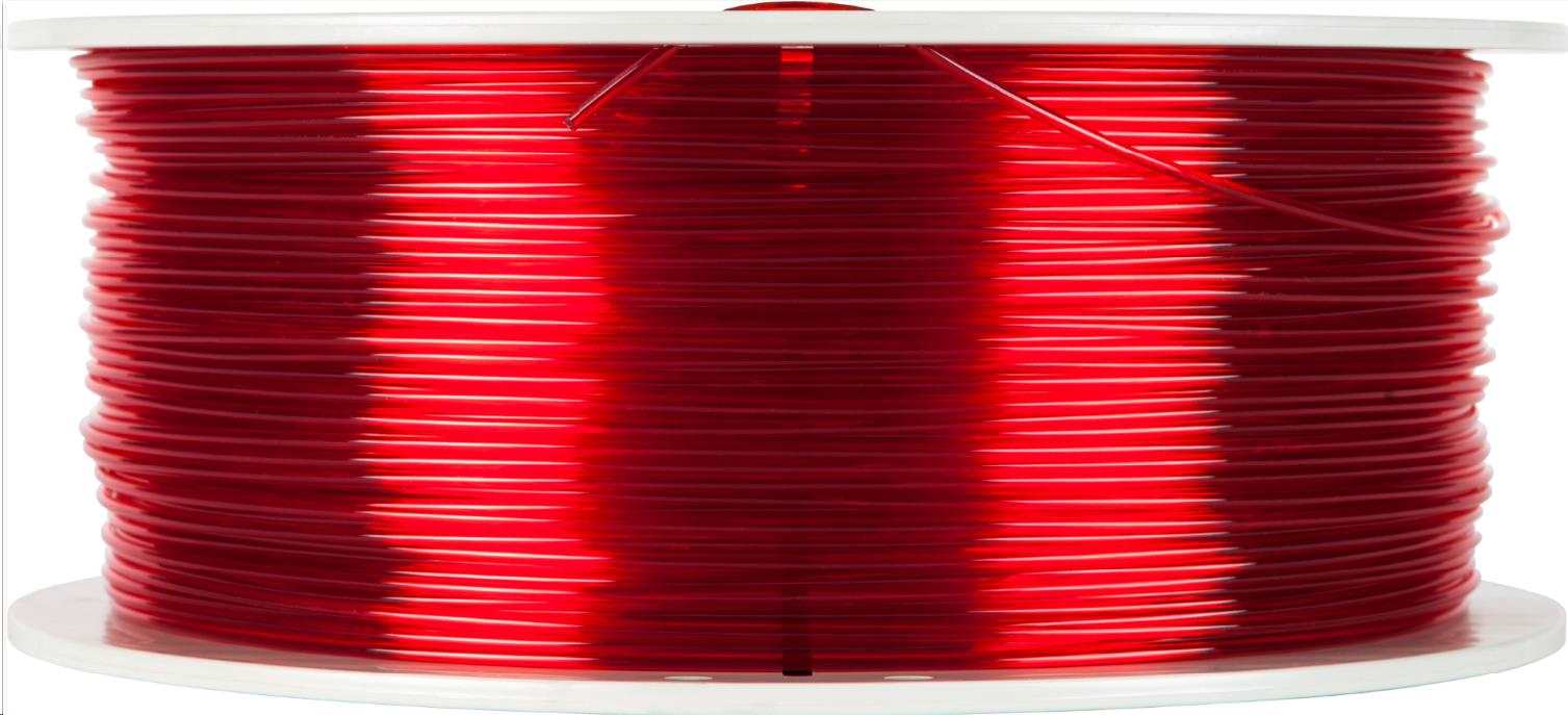 VERBATIM Filament pre 3D tlačiarne PET-G 1.75mm,  327m,  1kg červená priehľadná1 