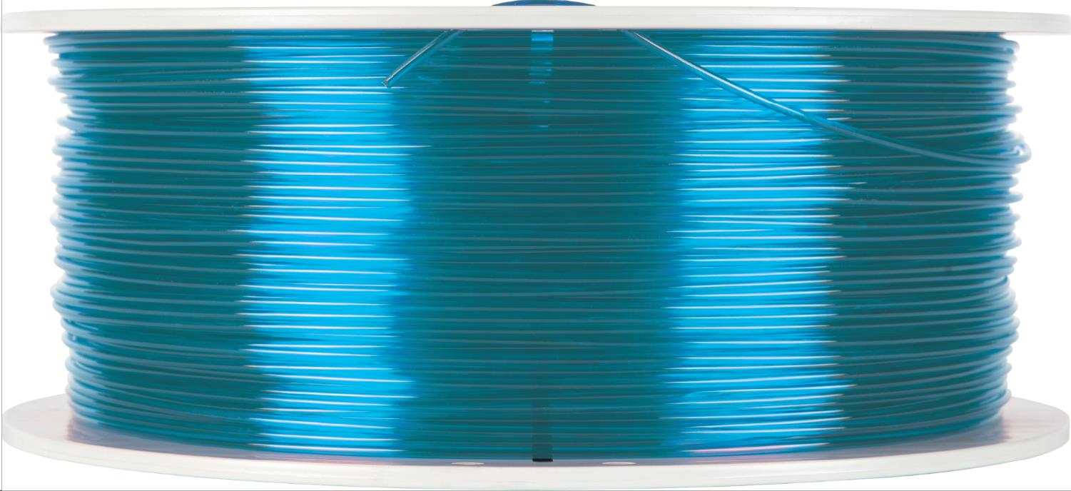 VERBATIM Filament pre 3D tlačiarne PET-G 1.75mm,  327m,  1kg modrá transparentná0 