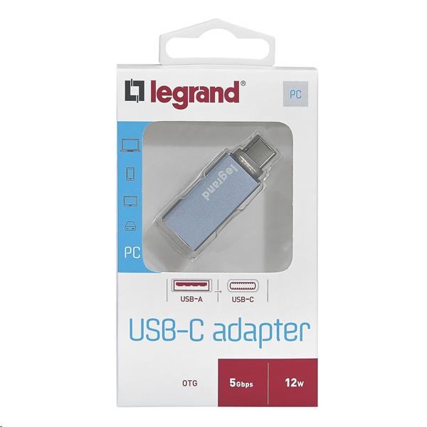 Adaptér Legrand USB A /  USB C3 