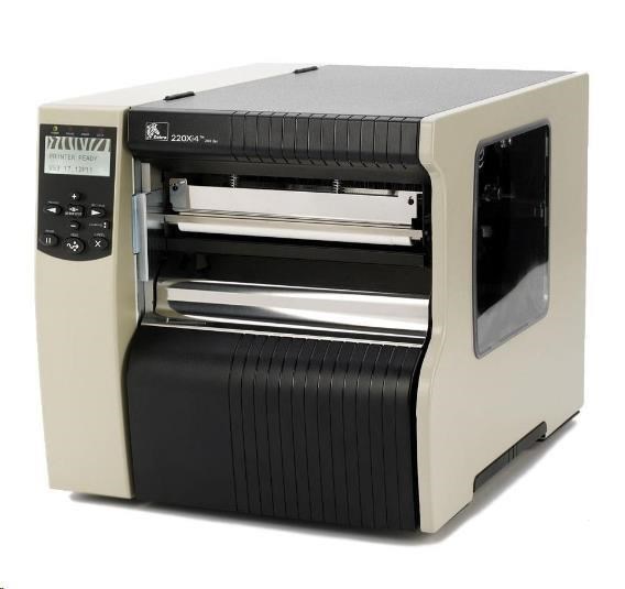 Zebra 220Xi4,  12 bodov/ mm (300 dpi),  ZPLII,  multiIF,  tlačový server (ethernet)0 
