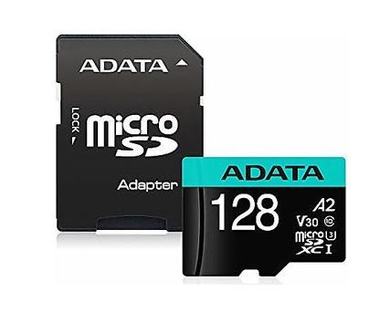 ADATA MicroSDXC karta 128GB Premier Pro UHS-I V30S (R:100/ W:80 MB/ s) + SD adaptér1 