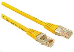 Solarix Patch kábel CAT5E UTP PVC 1m žltý,  odolný proti zasekávaniu C5E-155YE-1MB0 