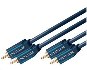Kábel ClickTronic HQ OFC 2x Cinch - 2x Cinch RCA,  M/ M,  1 m1 