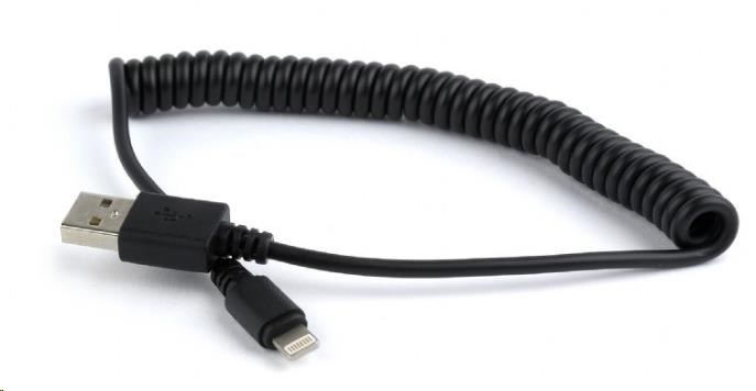 GEMBIRD kábel CABLEXPERT USB A samec/ svetelný samec,  1, 5 m,  čierny,  krútený0 