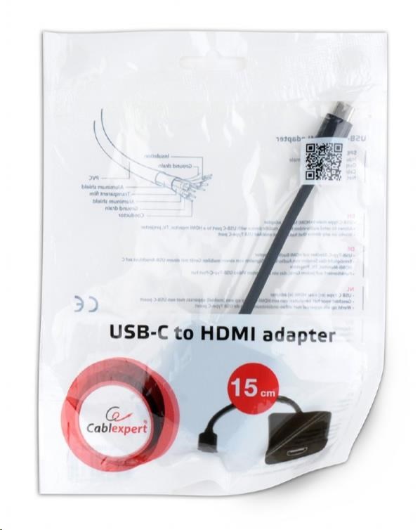 GEMBIRD CABLEXPERT Adaptačný kábel USB-C na HDMI (F)1 