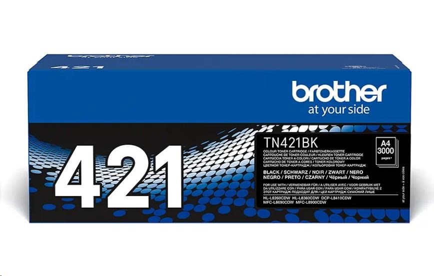 BROTHER Toner TN-421BK pro HL-L8260CDW/ HL-L8360CDW/ DCP-L8410CDW,  3.000 stran,  Black0 