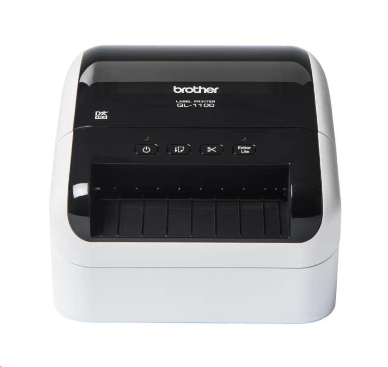 BROTHER tiskárna štítků QL-1100 - 101,6mm, termotisk, USB, Profesionální Tiskárna Štítků0 