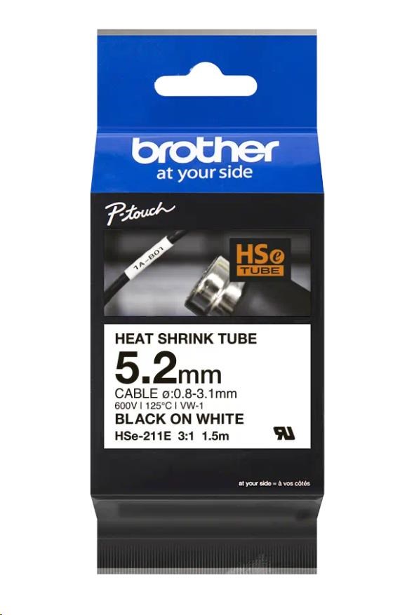 BROTHER smršťovací bužírka - HSE211 pro modely E300VP H300 H500 E550 P700 P750 D800 P900 P950 5.8mm wide,  1.5m long0 