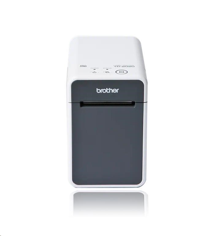 BROTHER tiskárna štítků TD-2020 USB,  RS232,  (203 dpi,  max šířka štítků 63 mm) – možno použít OEM spotřební materiál0 