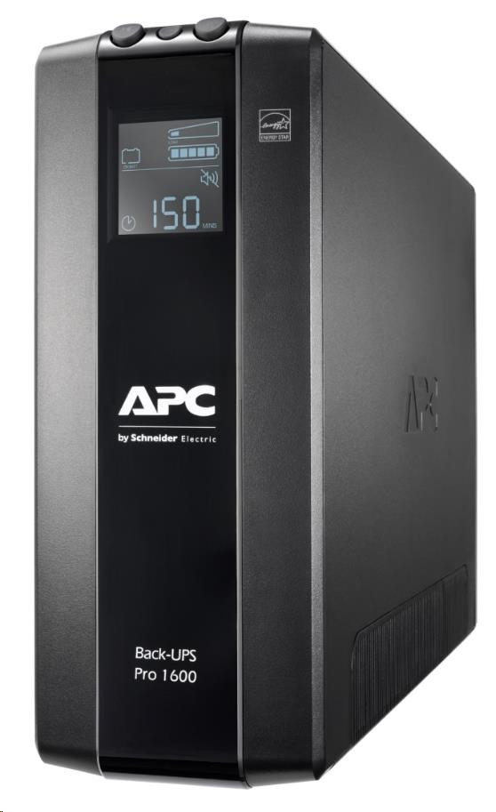 APC Back UPS Pro BR 1600VA,  8 výstupov,  AVR,  LCD rozhranie (960W)0 