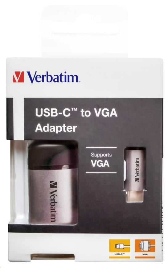VERBATIM 49145 Adaptér USB-C™ na VGA HUB6 