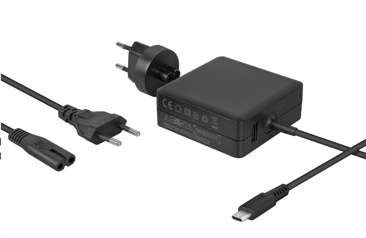 Nabíjací adaptér AVACOM USB Type-C 65W Power Delivery + USB A0 