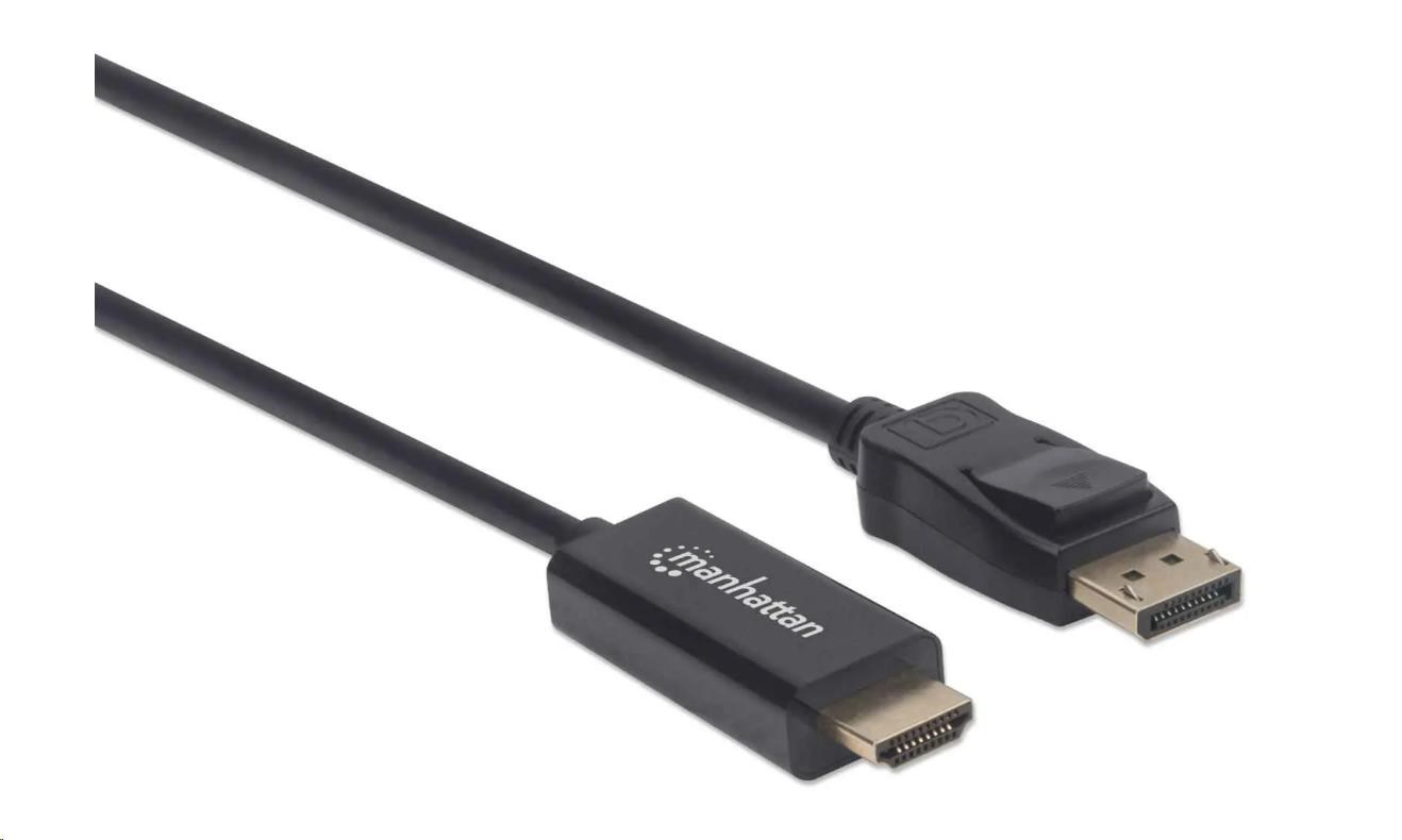 MANHATTAN Kábel DisplayPort na HDMI 1080p,  1.8 m,  čierna1 
